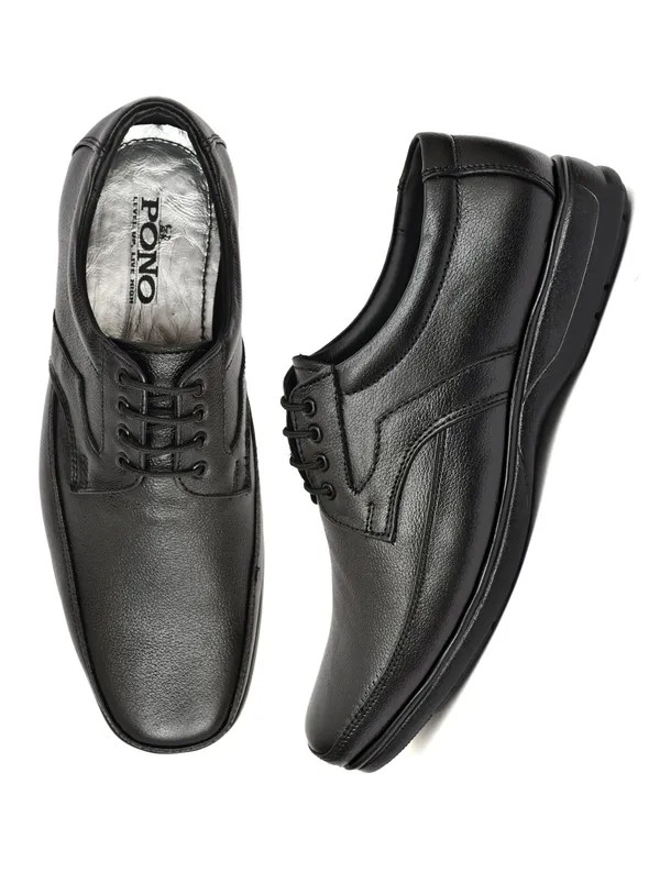 Men_S_Black_Pebbled_Leather_Moc_Toe_Derby_Lace_Up_Comfort_Formal_Shoes_Office_Daily_Wear
