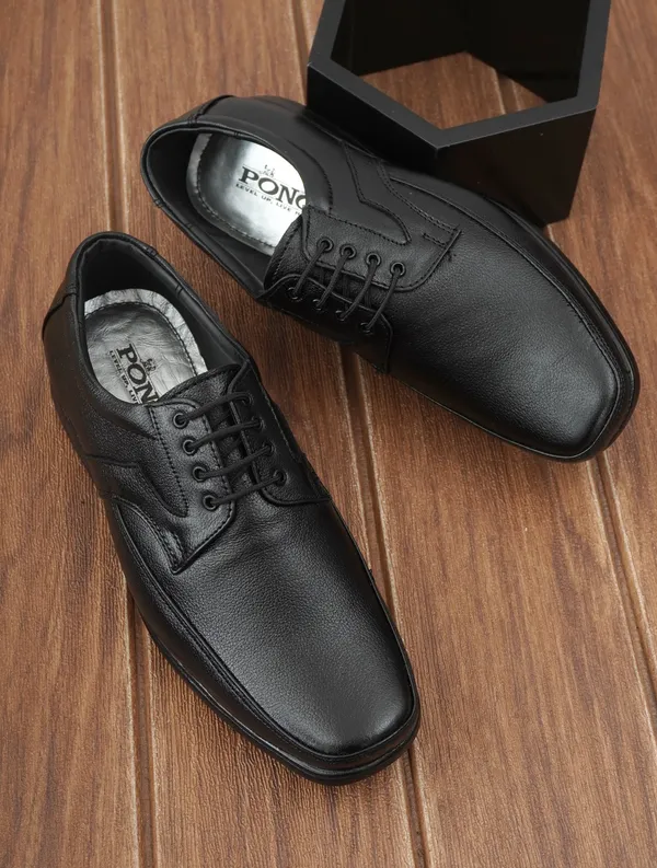 Men_S_Black_Pebbled_Leather_Moc_Toe_Derby_Lace_Up_Comfort_Formal_Shoes_Office_Daily_Wear