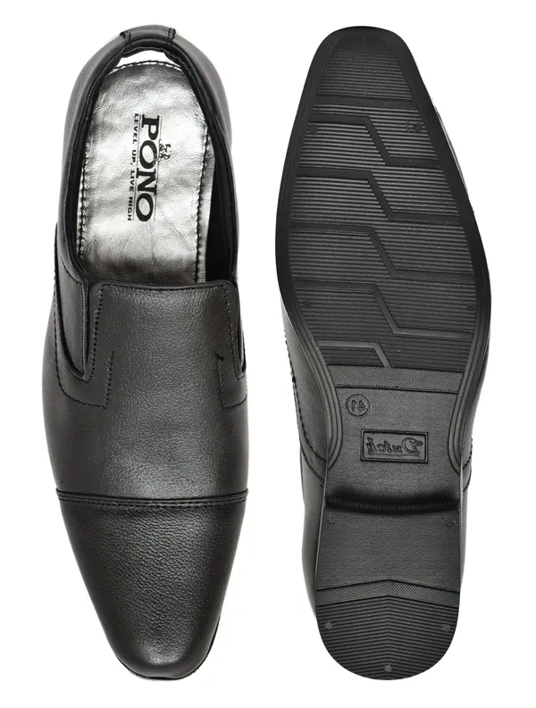Men_S_Black_Pebbled_Leather_Cap_Toe_Slip_On_Formal_Shoes_Elegant_Office_Wedding_Wear