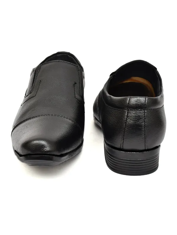 Men_S_Black_Pebbled_Leather_Cap_Toe_Slip_On_Formal_Shoes_Elegant_Office_Wedding_Wear