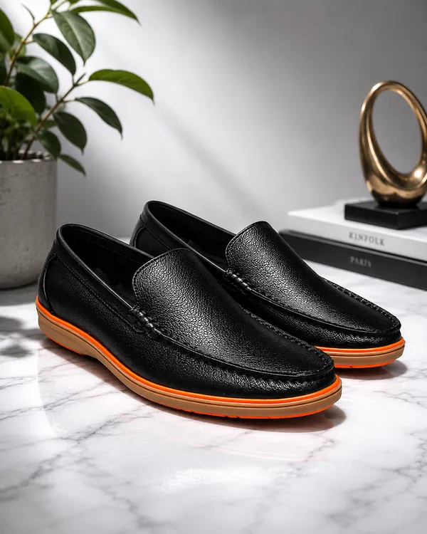 Classic_Black_Leather_Slip_On_Loafers_With_Contrast_Orange_Sole