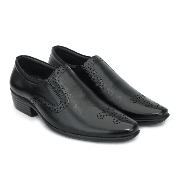 Premium_Black_Formal_Slip_On_Dress_Shoes_With_Brogue_Detailing