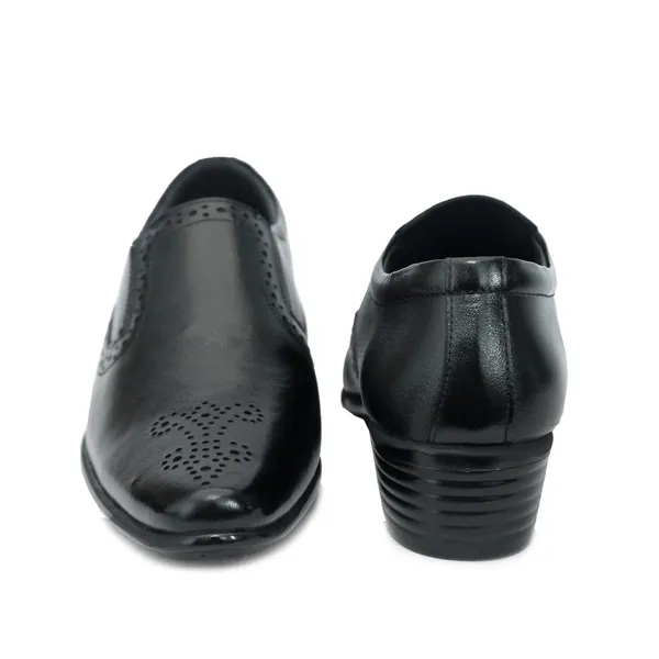 Premium_Black_Formal_Slip_On_Dress_Shoes_With_Brogue_Detailing