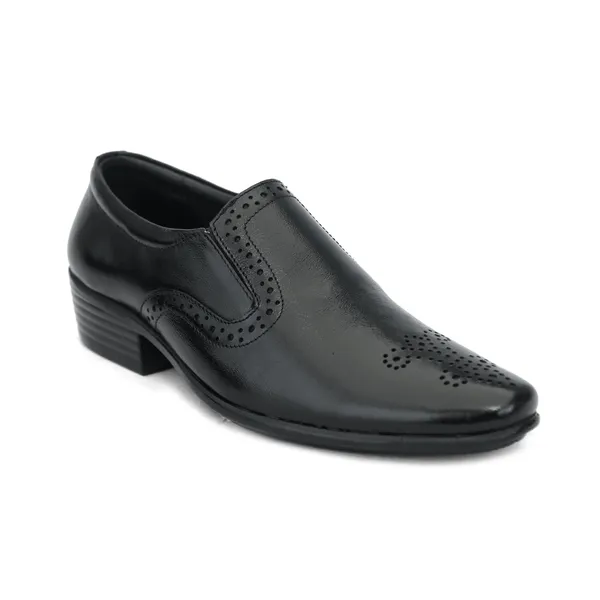 Premium_Black_Formal_Slip_On_Dress_Shoes_With_Brogue_Detailing