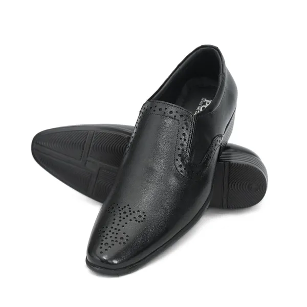 Premium_Black_Formal_Slip_On_Dress_Shoes_With_Brogue_Detailing