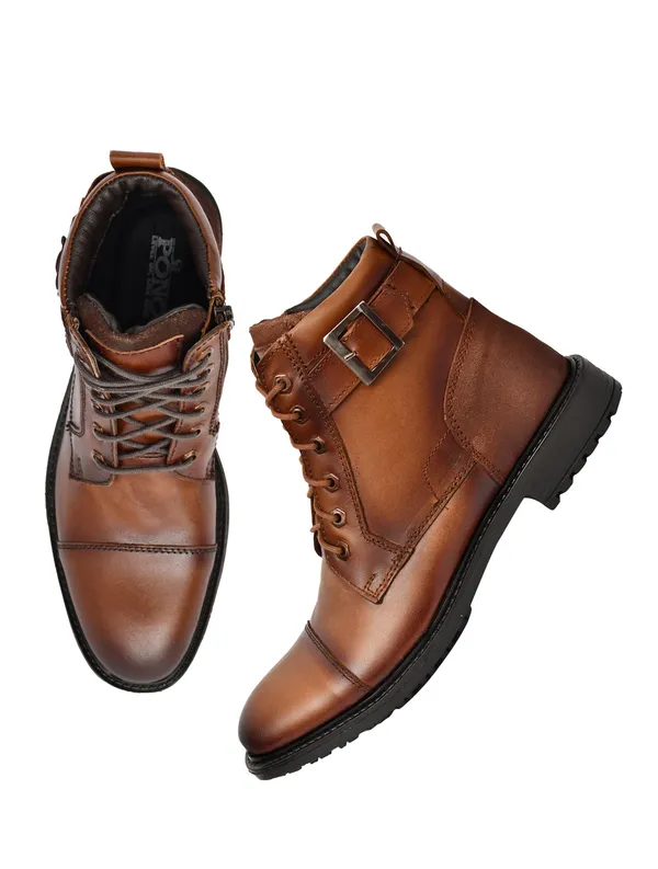 Men_S_Tan_Burnished_Leather_High_Top_Military_Combat_Boots_Cap_Toe_Buckle_Lace_Up_Boots_For_Outdoor_Smart_Casual