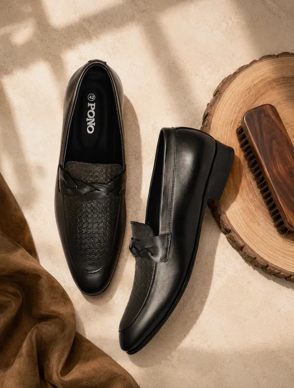Men_S_Black_Textured_Loafer_Formal_Shoes