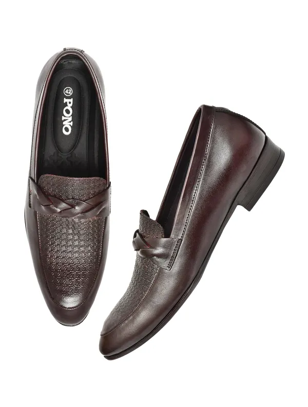 Men_S_Brown_Textured_Loafer_Formal_Shoes