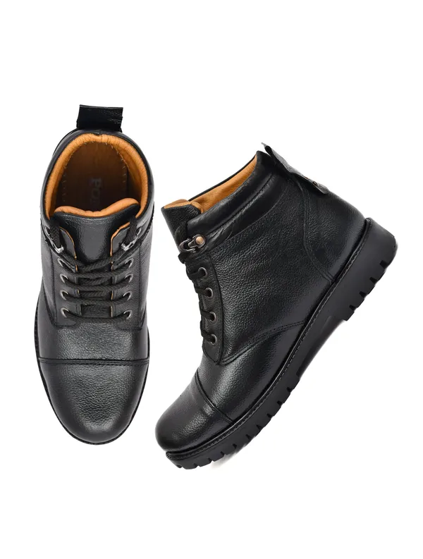 Premium_Black_Genuine_Leather_Ankle_Boots_For_Men_Lace_Up_Casual_Outdoor_Boots