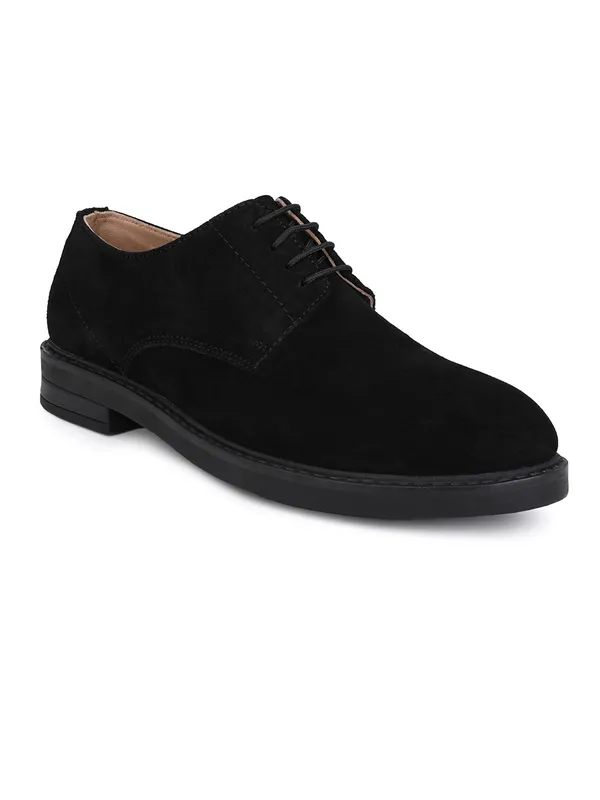 Men_S_Black_Suede_Leather_Derby_Lace_Up_Shoes