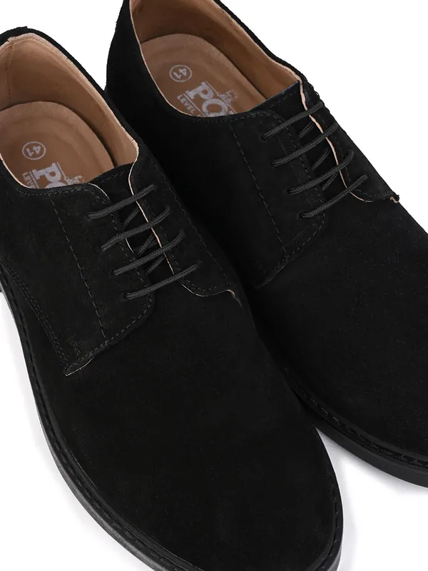 Men_S_Black_Suede_Leather_Derby_Lace_Up_Shoes