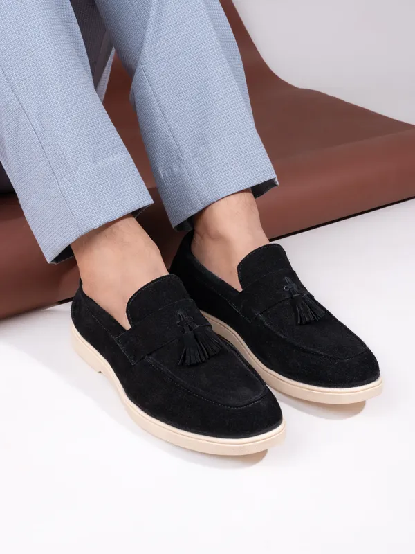 Men_S_Black_Suede_Leather_Tassel_Loafers
