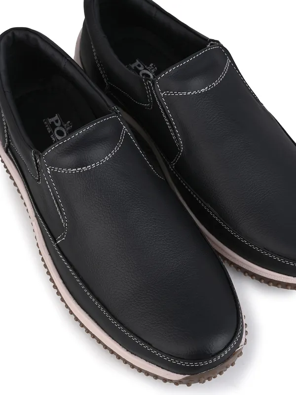 Men_S_Black_Leather_Slip_On_Casual_Sneakers_With_Contrast_Stitching