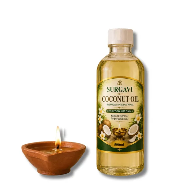 Surgavi_Cold_Pressed_Coconut_Pooja_Oil_For_Diya_And_Temple