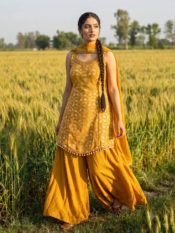 Mustard_Embroidered_Anarkali_Suit_Set_for_Women