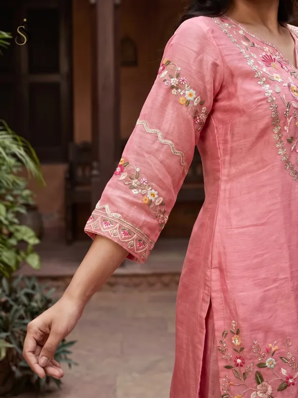 Pink_Embroidered_Kurta_Palazzo_Set_For_Women