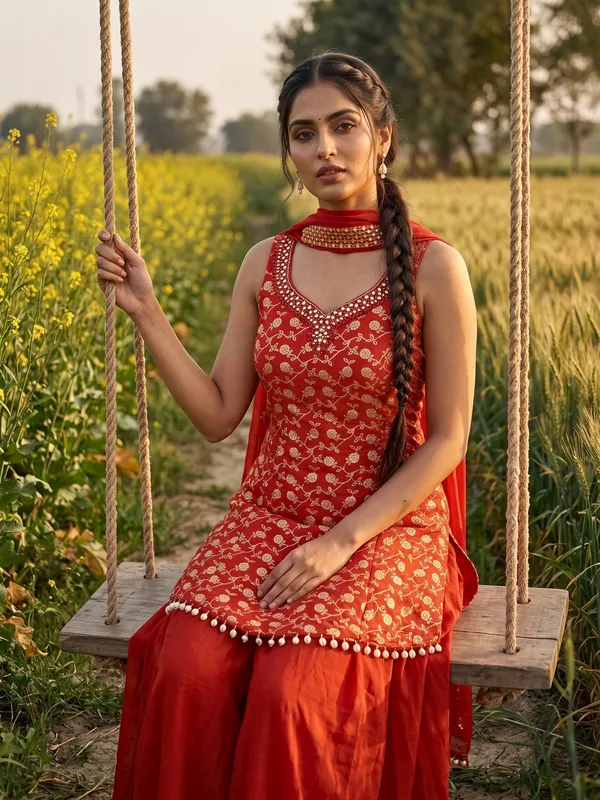 Red_Embroidered_Kurta_Sharara_Set_for_Women