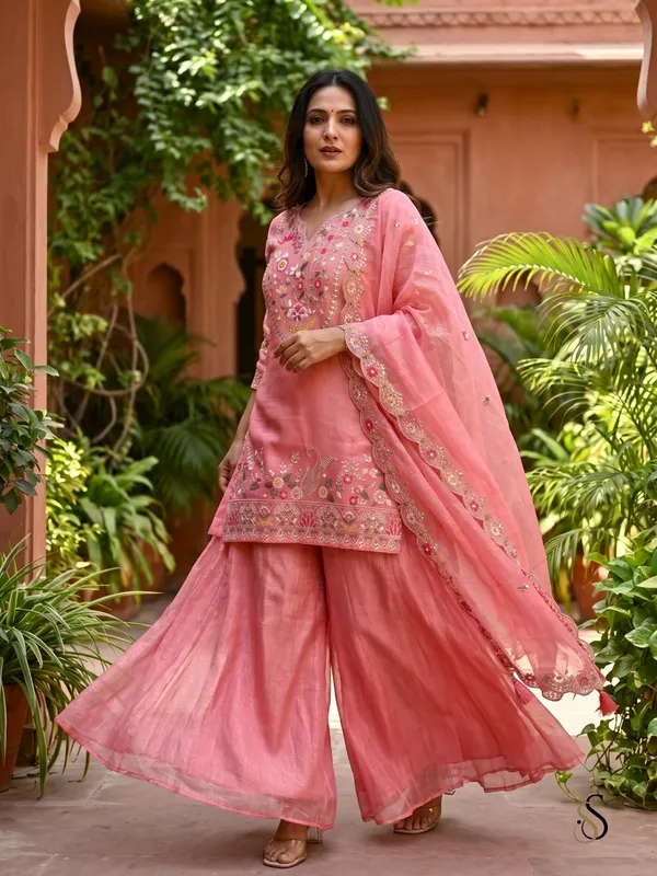 Pink_Embroidered_Kurta_Palazzo_Set_For_Women