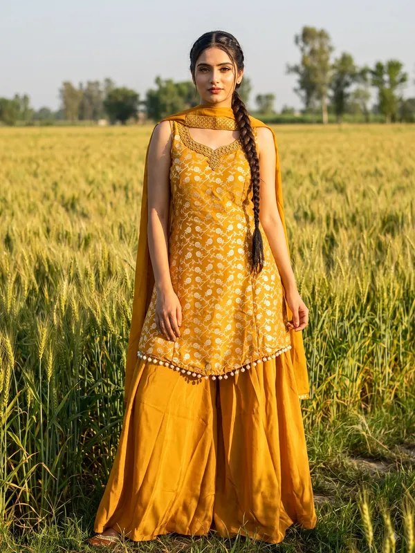 Mustard_Embroidered_Anarkali_Suit_Set_for_Women