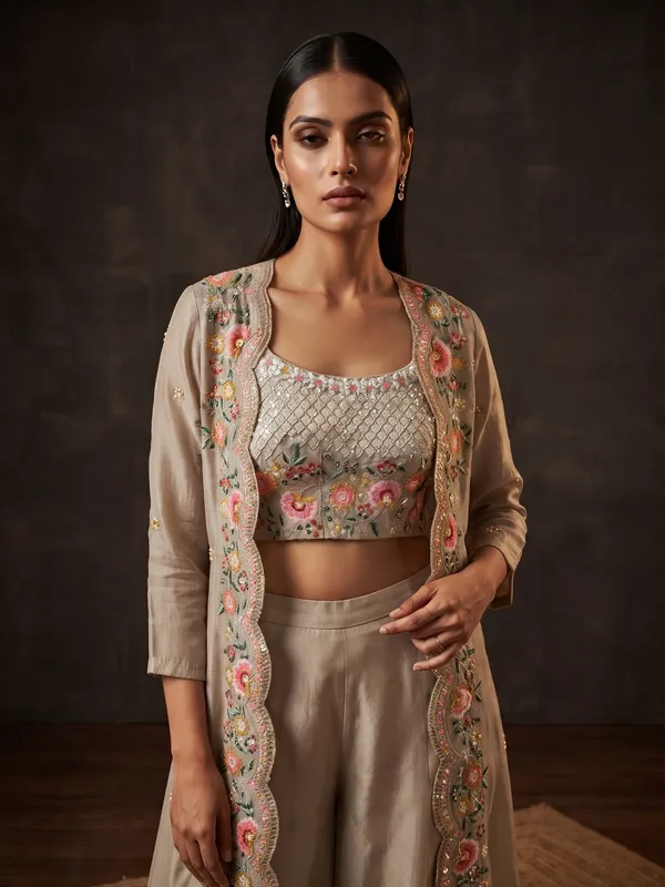 Beige_Embroidered_Jacket_Style_Ethnic_Set_for_Women