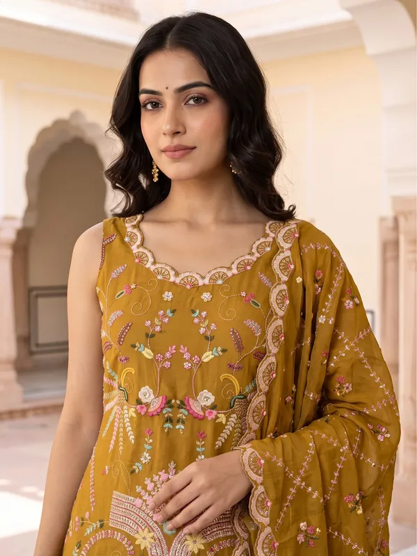 Mustard_Embroidered_Anarkali_Suit_Set_for_Women