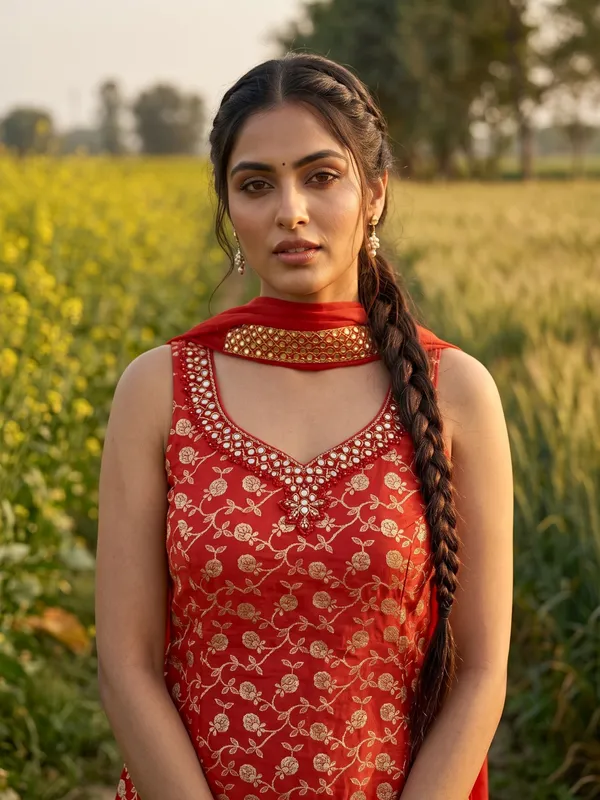 Red_Embroidered_Kurta_Sharara_Set_for_Women