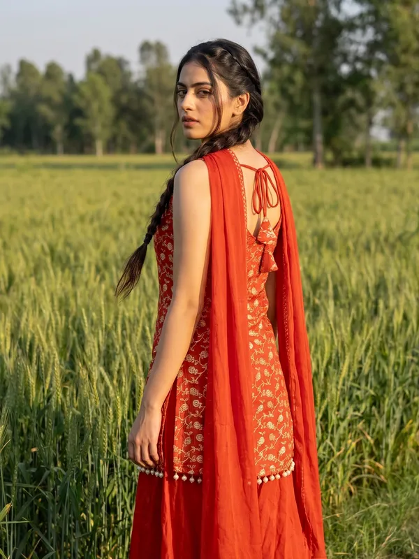 Red_Printed_Anarkali_Suit_Set_For_Women