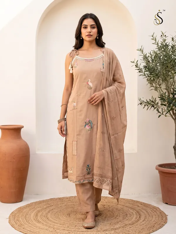 Beige_Embroidered_Straight_Kurta_Set_for_Women