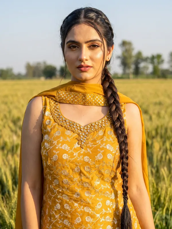 Mustard_Embroidered_Anarkali_Suit_Set_for_Women