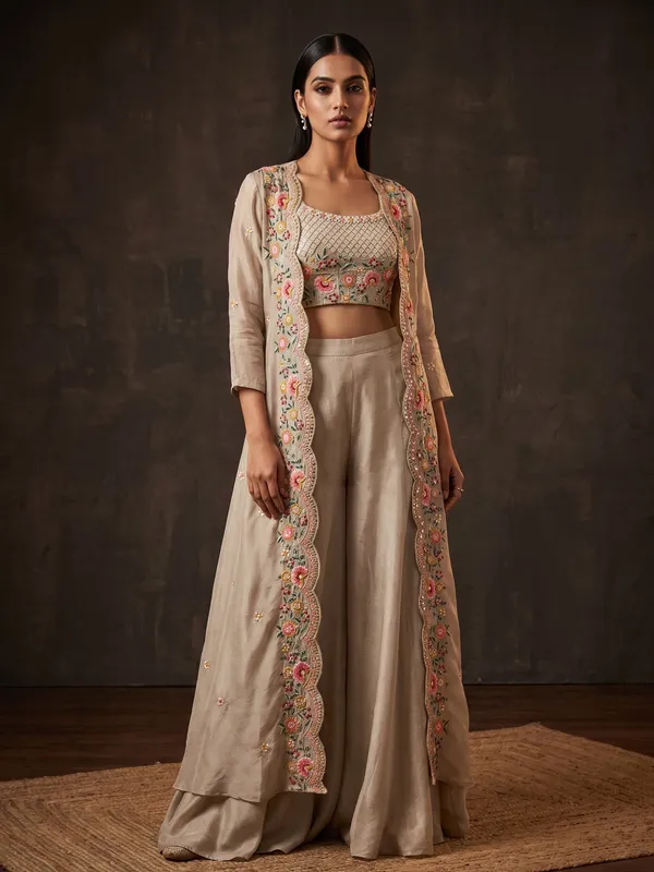 Beige_Embroidered_Jacket_Style_Ethnic_Set_for_Women
