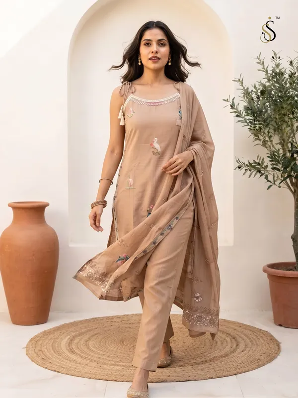 Beige_Embroidered_Straight_Kurta_Set_for_Women