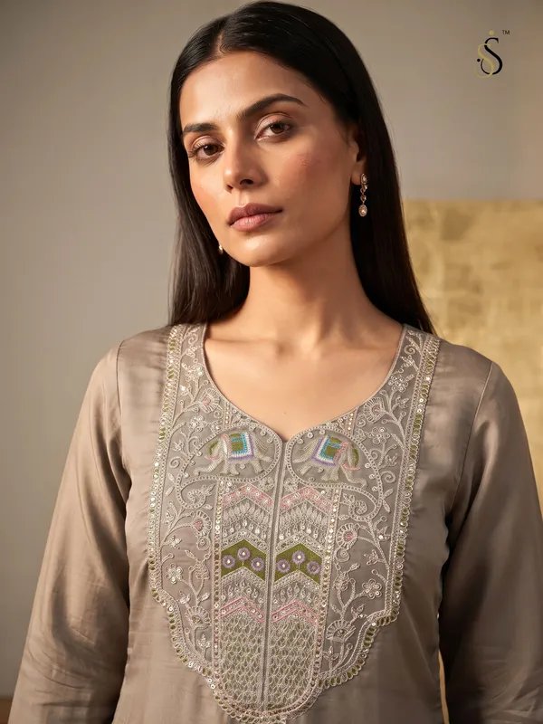 Taupe_Embroidered_Straight_Kurta_Set_for_Women