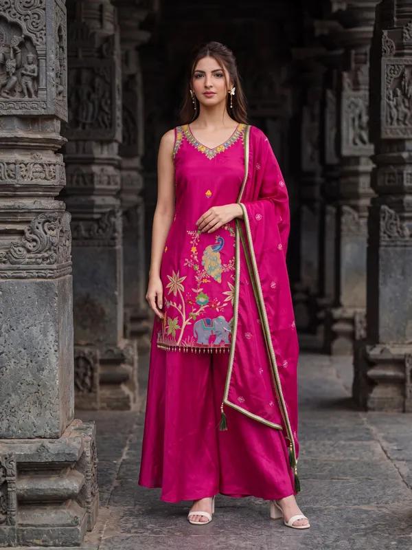Pink_Embroidered_Kurta_Palazzo_Set_With_Dupatta_for_Women