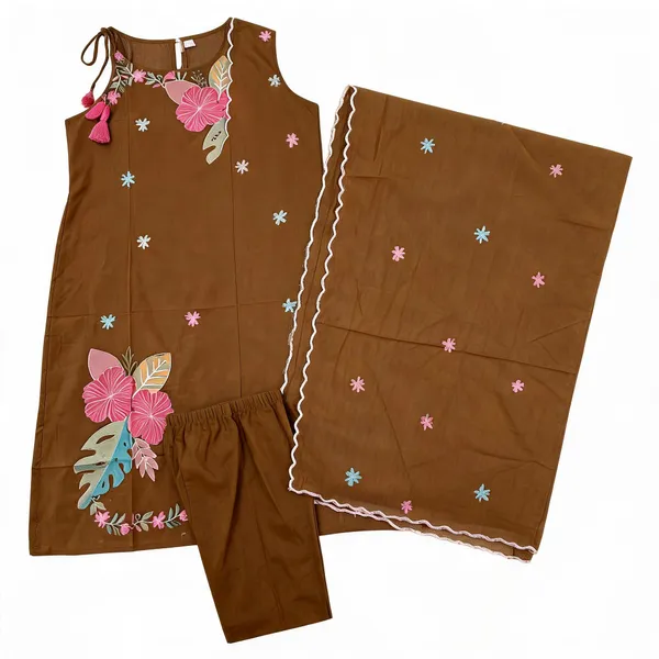 Brown_Floral_Print_Salwar_Suit_for_Women