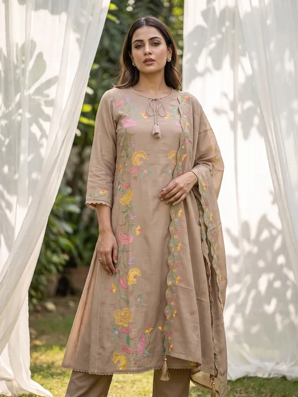 Beige_Embroidered_Straight_Kurta_Set_For_Women