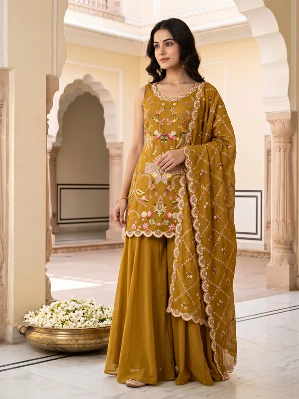 Mustard_Embroidered_Anarkali_Suit_Set_for_Women