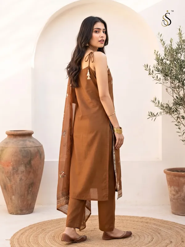 Brown_Embroidered_Kurta_Set_for_Women