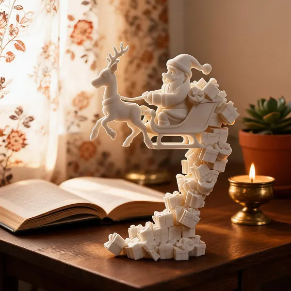 White_Santa_Claus_Sleigh_Christmas_Figurine