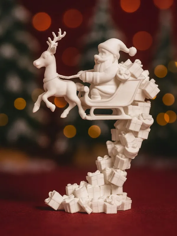 White_Santa_Claus_Sleigh_Christmas_Figurine