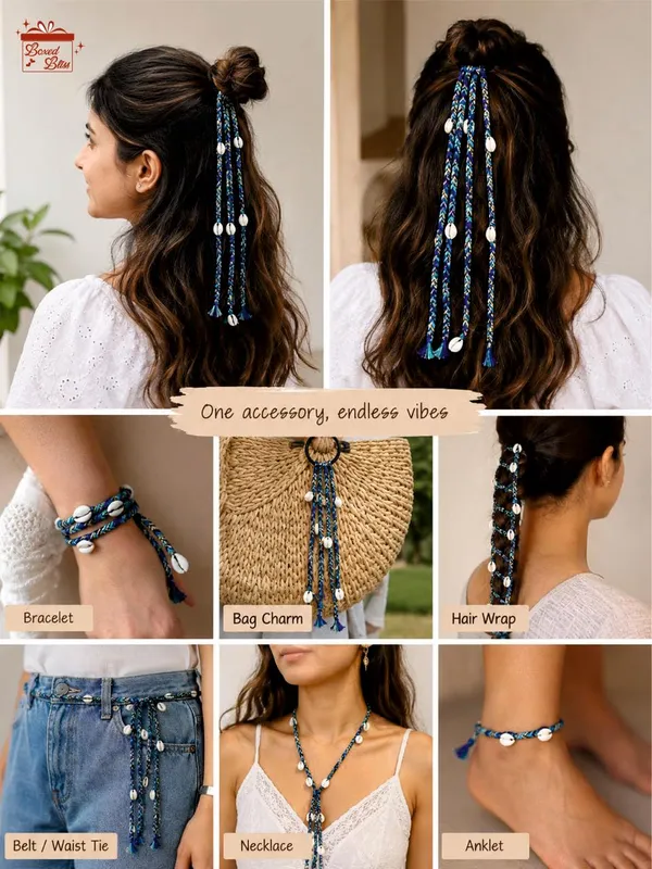 Purple_Cotton_Thread_Boho_Tribal_Cowrie_Shell_Hair_Braids_(Set_Of_3)