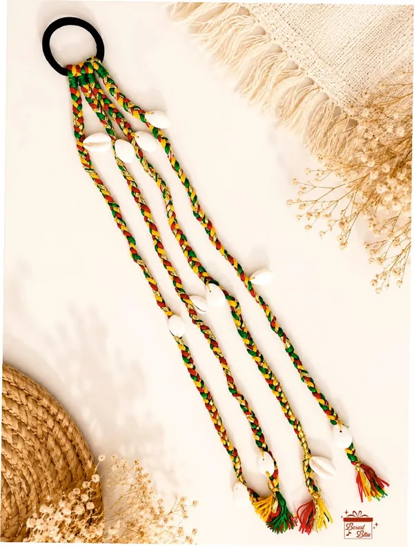 Multicolor_Cotton_Thread_Boho_Tribal_Cowrie_Shell_Hair_Braids_(Set_Of_3)