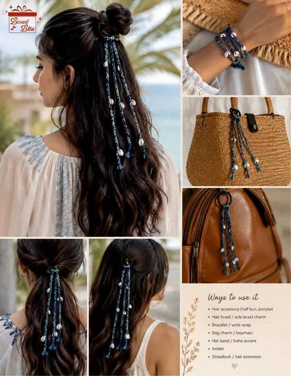 Multicolor_Cotton_Thread_Boho_Tribal_Cowrie_Shell_Hair_Braids_(Set_Of_3)