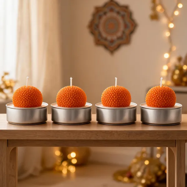 Orange_Wax_Festive_Laddoo_Decorative_Tealight_Candles_Set_Of_4