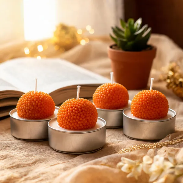 Orange_Wax_Festive_Laddoo_Decorative_Tealight_Candles_Set_Of_4