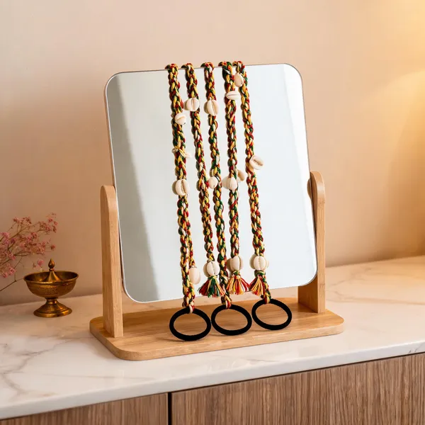 Multicolor_Cotton_Thread_Boho_Tribal_Cowrie_Shell_Hair_Braids_(Set_Of_3)