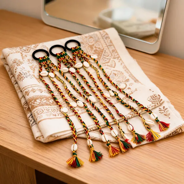 Multicolor_Cotton_Thread_Boho_Tribal_Cowrie_Shell_Hair_Braids_(Set_Of_3)