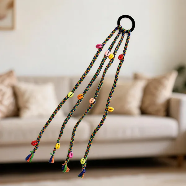 Multicolor_Cotton_Thread_Boho_Tribal_Cowrie_Shell_Hair_Braids_(Set_Of_3)
