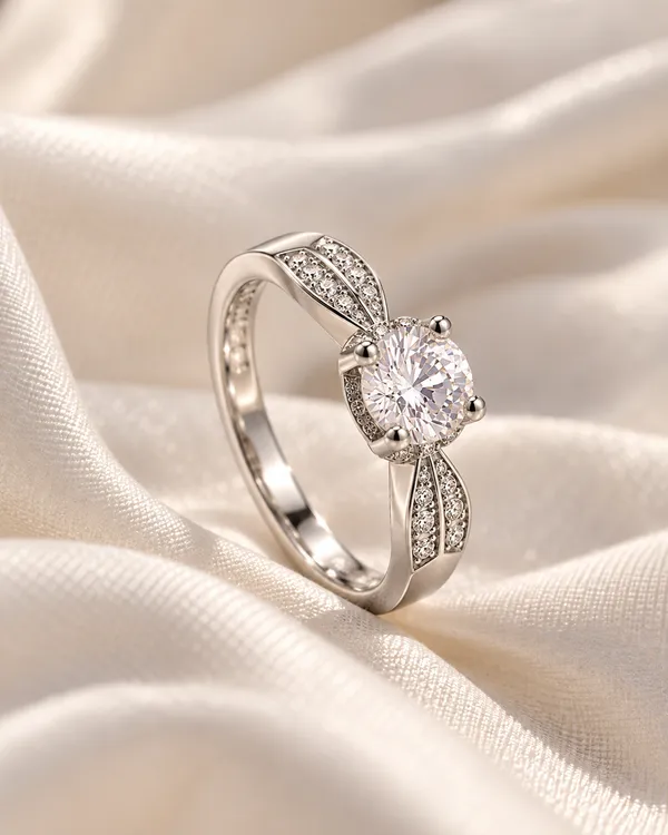 White_Diamond_Sterling_Silver_Ring_For_Women