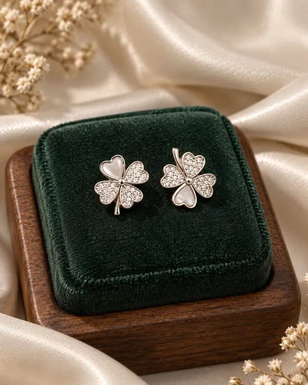 White_Diamond_Sterling_Silver_Earrings_For_Women