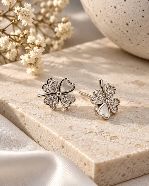 White_Diamond_Sterling_Silver_Earrings_For_Women